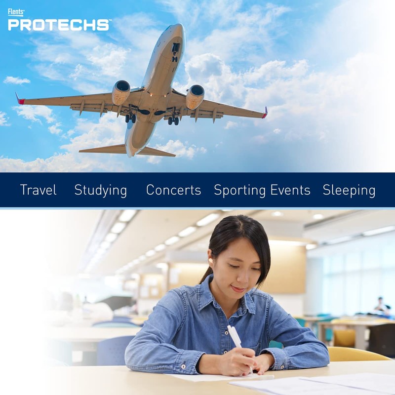 Flents Protechs Foam Ear Plugs for Sleeping, Snoring, Loud Noise,