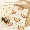 Hooyax Muslin Baby Lounger Cover 2 Pack, Organic Cotton Removable