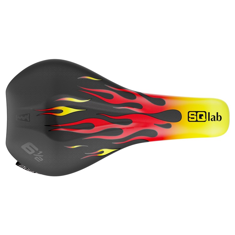 6½ Ergowave Flames Ergonomic Children's Bicycle Saddle SQlab Black/Yellow