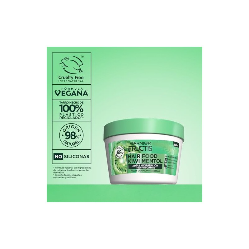 Kit Garnier Fructis HairFood Kiwi mascarilla para cabello hidratante 2Pack