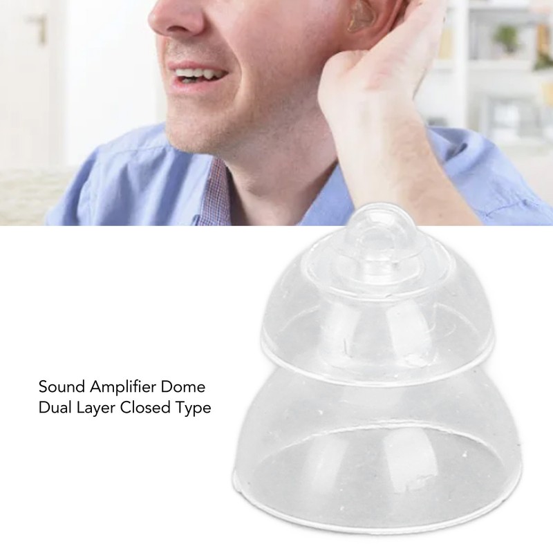 10 Pcs Sound Amplifier Dome Soft Silicone Anti Static Dual