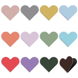 JIXZEN 12 PCS Corner Bookmarks for Women, Heart Magnetic Bookmarks for Reading Women Gifts, Cute Book Markers Bulk for Girls, Book Lovers, Book Club Readers, Teachers, Kids (24 Pretty Colors)