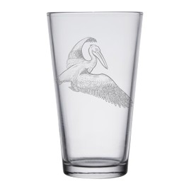 HullSpeed Designs Pelican Engraved Pint & Beer Glasses (Set of 2)