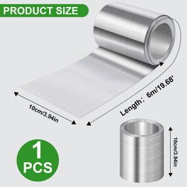 succulentlovers 4'' x 20' Aluminum Flashing Roll - Roof Flashing, 0.2mm Thickness Aluminum Roof Panels, Metal Roof Flashing for Sealing Windows Doors, Shed Weatherproofing Areas