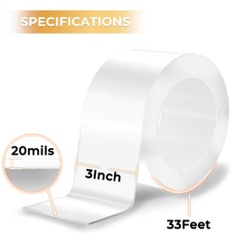 SWRT 20-mil Thick 3”x33yd/90ft Transparent Window Weather Sealing Tape Sealing Power, Weather Stripping Draft Isolation Tape Residue-Free, Window Seal for Doors Windows and Shower Glass Gaps