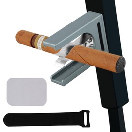 Restynic Magnetic Cigar Holder, Cigar Holder for Golf Cart, Aluminum Alloy Stand Clip for Golf Carts, Beach Chairs, Fishing Rods, Secure Magnetic Grip, Hook & Loop Strap