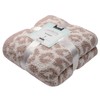 bearberry Fuzzy Leopard Knitted Throw Blanket Soft Cozy Warm Microfiber