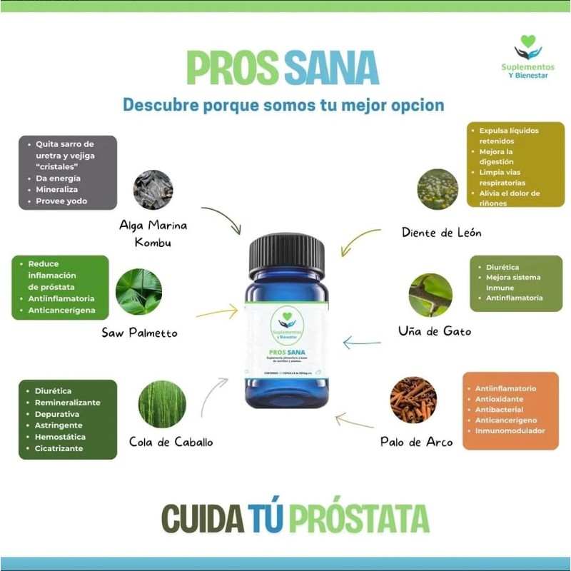 Prossana Suplemento Alimenticio para la Salud de la Próstata con