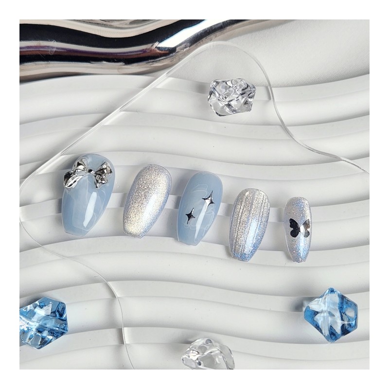 Ice Brick Nail Tips - Coffin / 아이스 브릭 네일팁