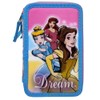 CARTOON 44 Pcs Multi Compartment Pencil Case with 3 Zippers