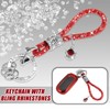 X AUTOHAUX Car Keychain Key Fob Accessories with Bling Rhinestones