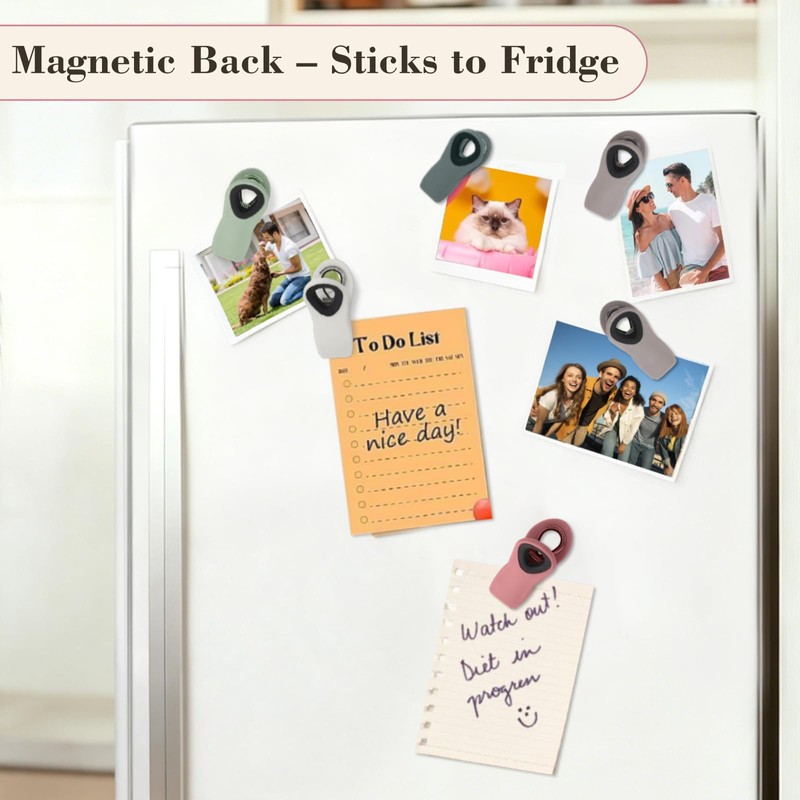 TACGEA 12 Pack Bag Clips, Magnetic Chip Clips Heavy Duty
