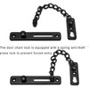 QWORK® Pack of 2 Chain Lock with Screws, Stainless Steel