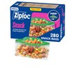 Ziploc Snack Bags, Easy Open and Close, Plastic Food Storage