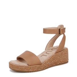 Naturalizer SOUL Womens Gloria Espadrille Wedge Sandal Cookie Dough Brown 8.5 W