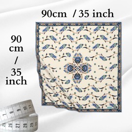 BURSA İPEQ Hijab Scarf for Women | Lightweight Hair Scarves Islamic Turban | 35" - 35" Silk Like Head Scarfs Seasonal Shawl