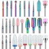 30Pcs Nail Drill Bits Set Ceramic Diamond Bits for Safety