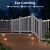 Eyrosa Solar Deck Lights 8 Pack, Solar Lights Outdoor Waterproof