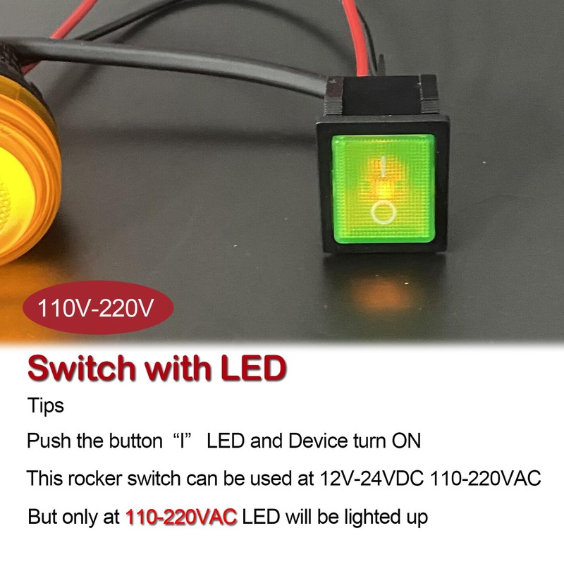 DMWD 3Pcs ON/Off Large Current Rocker Toggle Switch 30A 250VAC/