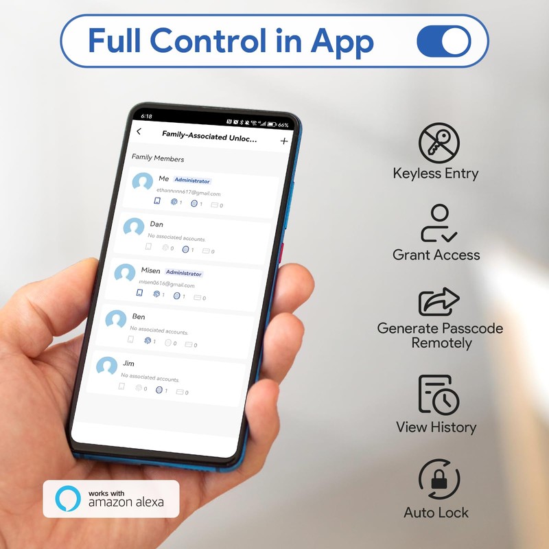 Smart Keypad Door Lock with Handle: NICE DIGI Keyless Entry