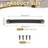 PATIKIL 7" Leather Drawer Pulls with Iron Sheet, 6 Pcs