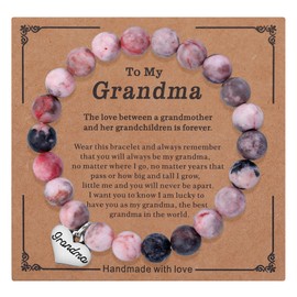 iWenSheng Mother’s Day Gifts for Grandma from Grandchildren Granddaughter Grandson, Grandmother Bracelet Birthday Valentines Christmas Presents