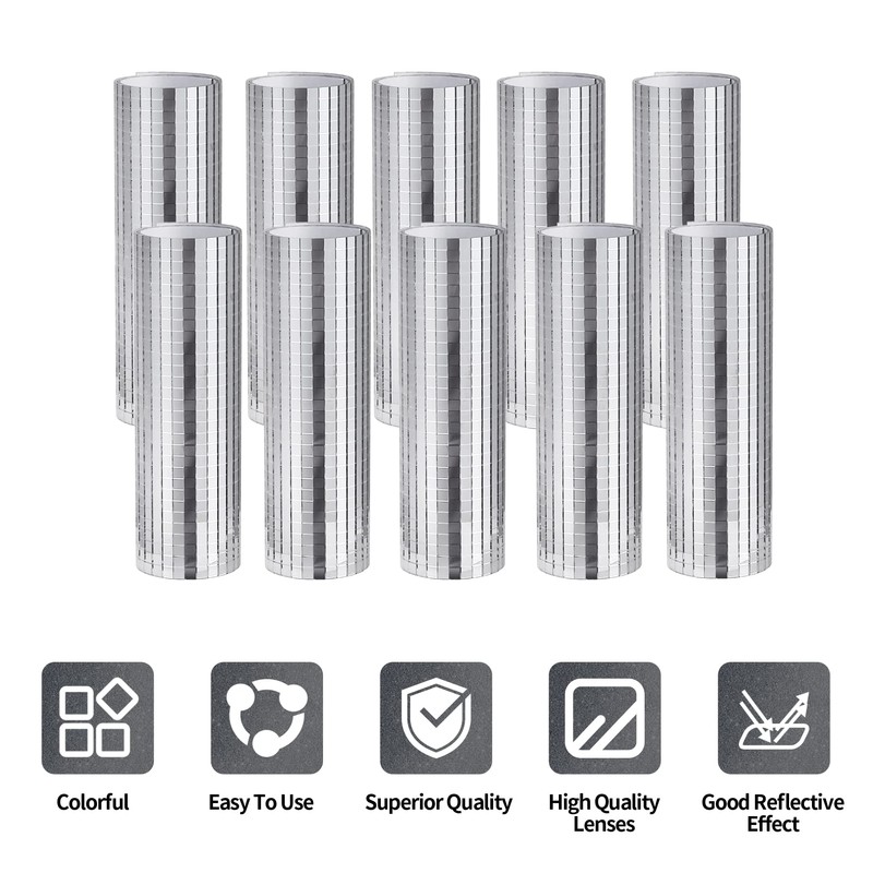 18000 PCS Silver Mini Square Disco Tiles, 5 x 5