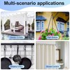 jbcgv 50Pcs Plastic Hooks for Gazebo Curtains, Plastic Black Track