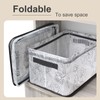 2 Pack Storage Boxes with Handle, Foldable Storage Basket for