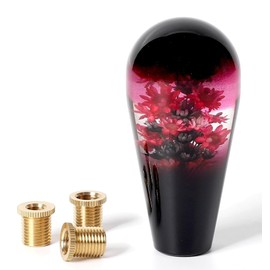 Life Palette Underwater Flower Crystal Shift Knob Long Japanese Extension AT MT Truck 10cm 100mm (Purple Gradient Shaft Pink Black)