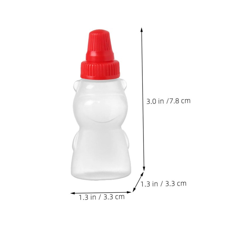 iplusmile 8Pcs Mini Bear Sauce Bottle Cute Condiment Containers for