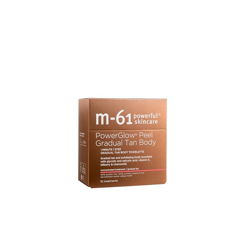 m-61- M-61 PowerGlow Peel Gradual Tan Body - Toallita corporal