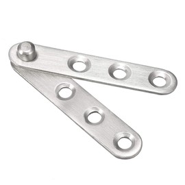 sourcing map 1 Set Stainless Steel 360 Degree Rotating Door Swivel Hinge 60 mm x 11 mm Silver Tone DE de