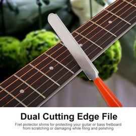 Guitar Fret Crowning Luthier File Leveling Tool, Guitar Luthier Tool Kit Grinding Protector DIY Guitar Repair Kit Part Set for Guitar Bass