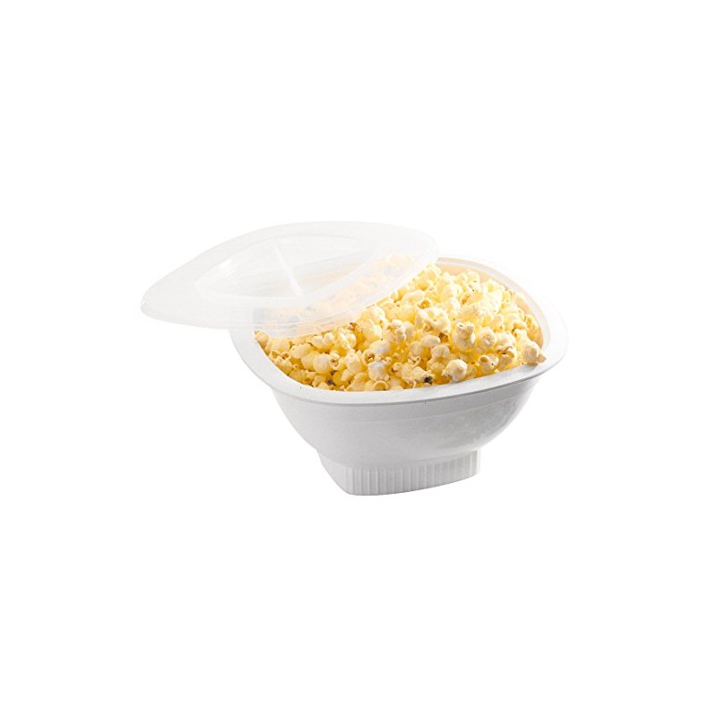 Nordic Ware Microwave Popcorn Popper, White, 12 Cup