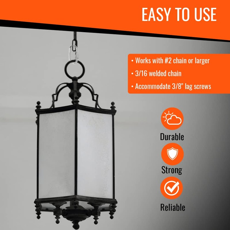 Yardware etcetera クイックリンク 3/16インチ 亜鉛メッキ 10個パック チェーンリンク