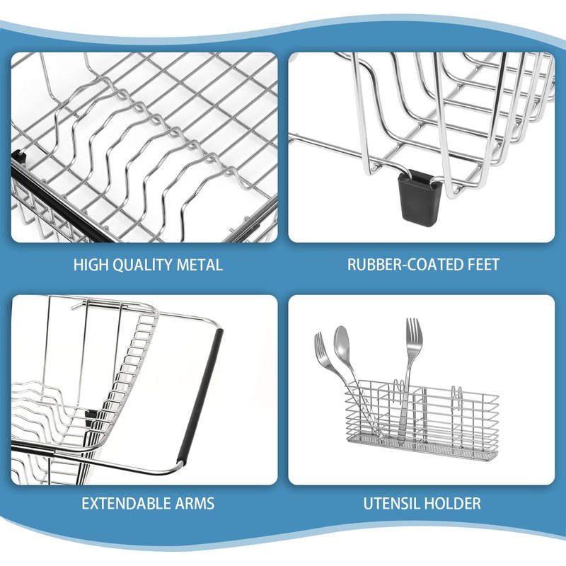 BTLATHA 304 Stainless Steel Drying Rack, Expandable, Adjustable Inside The