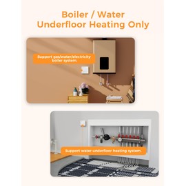 Refoss Smart Thermostat for Combi Boiler/Water Underfloor Heating, Glass Touch Panel, Schedule and Multi-room Function, Hubless, Compatible with Apple HomeKit, Alexa, Google Home