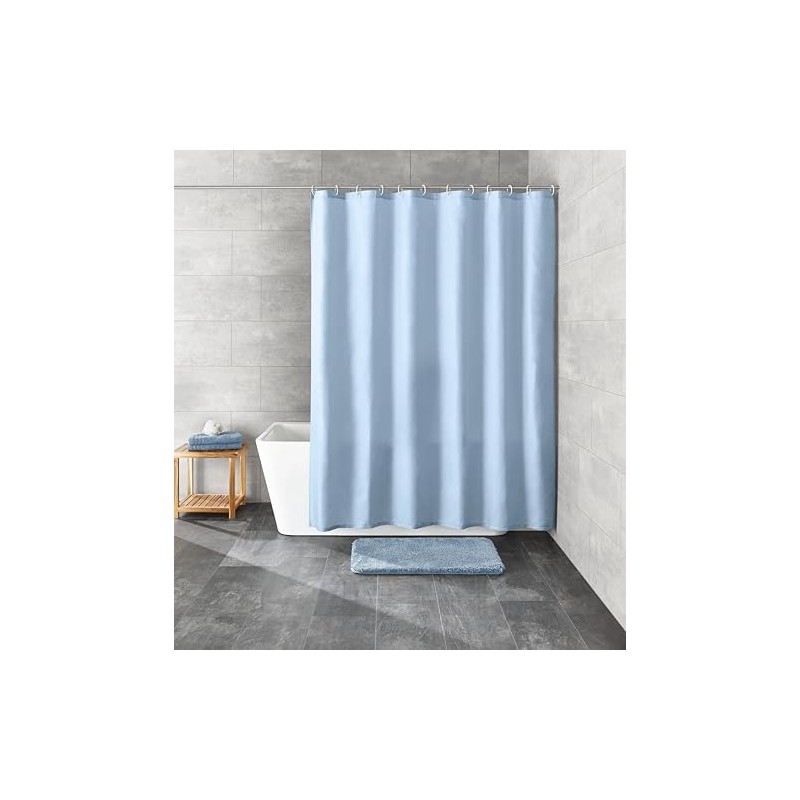 Kleine Wolke Kito Shower Curtain, 100% Polyester, Azure, 180 x
