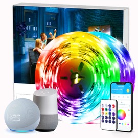 DAYBETTER Warm White LED Strip Light 5V USB 6.56ft/2m Dimmable Bright Rope Light LED Light Strip,Super Bright LED Tape Lights for Bedroom,Kitchen,Mirror,Home Decoration