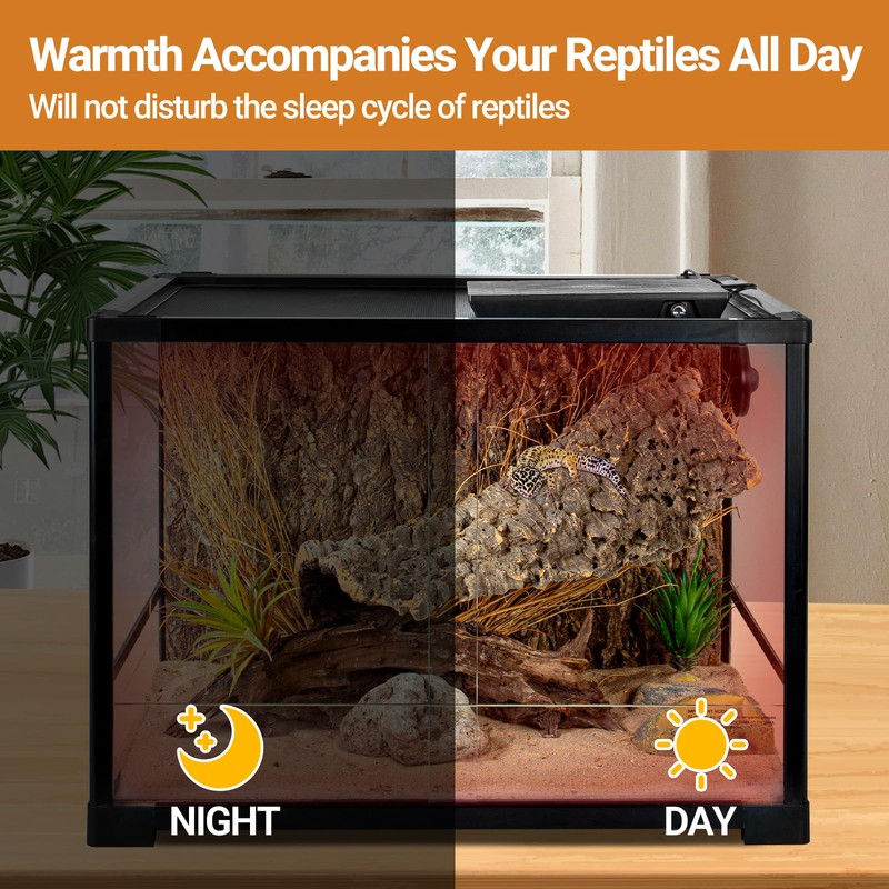 REPTI ZOO Reptile Heat Panel Adjustable Temperature Reptile Heating Plate,