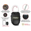 Punalu Compact, Lightweight Ski Lock, Bicycle Lock with 4-Digit Combination