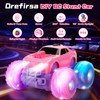 Drefirsa Princess Remote Control Car for Girl, Pink Monster Truck