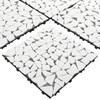 SUNWINGS 4PCS Natural Stone Interlocking Deck Tiles 12"x12" Pebble Waterproof