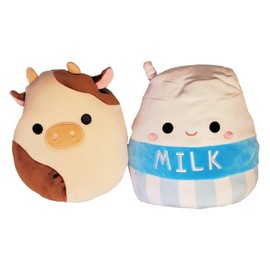 Squishmallows 8" Flip-A-Mallows Ronnie The Cow and Melly Milk