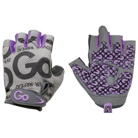 GoFit GF-WGTC-M/PPL Women's Pro Trainer Gloves with Padded Go-Tac Palm (Purple/Medium)