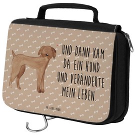 Mr. & Mrs. Panda Toiletry Bag Dog Great Dane, brown, Hand Drawn