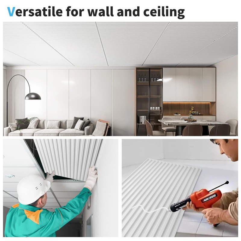 Art3d 6-Pack Slat Design 3D Wall Panels for Interior Wall