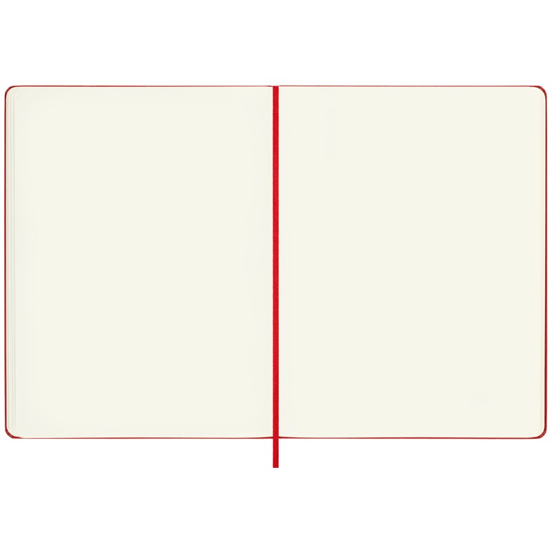 Moleskine Classic Plain Paper Notebook, Hard Cover and Elastic Closure