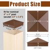 Therwen 16 Pcs (Brown,for 4'' x 4'' Nominal,Actual 3.5'' x